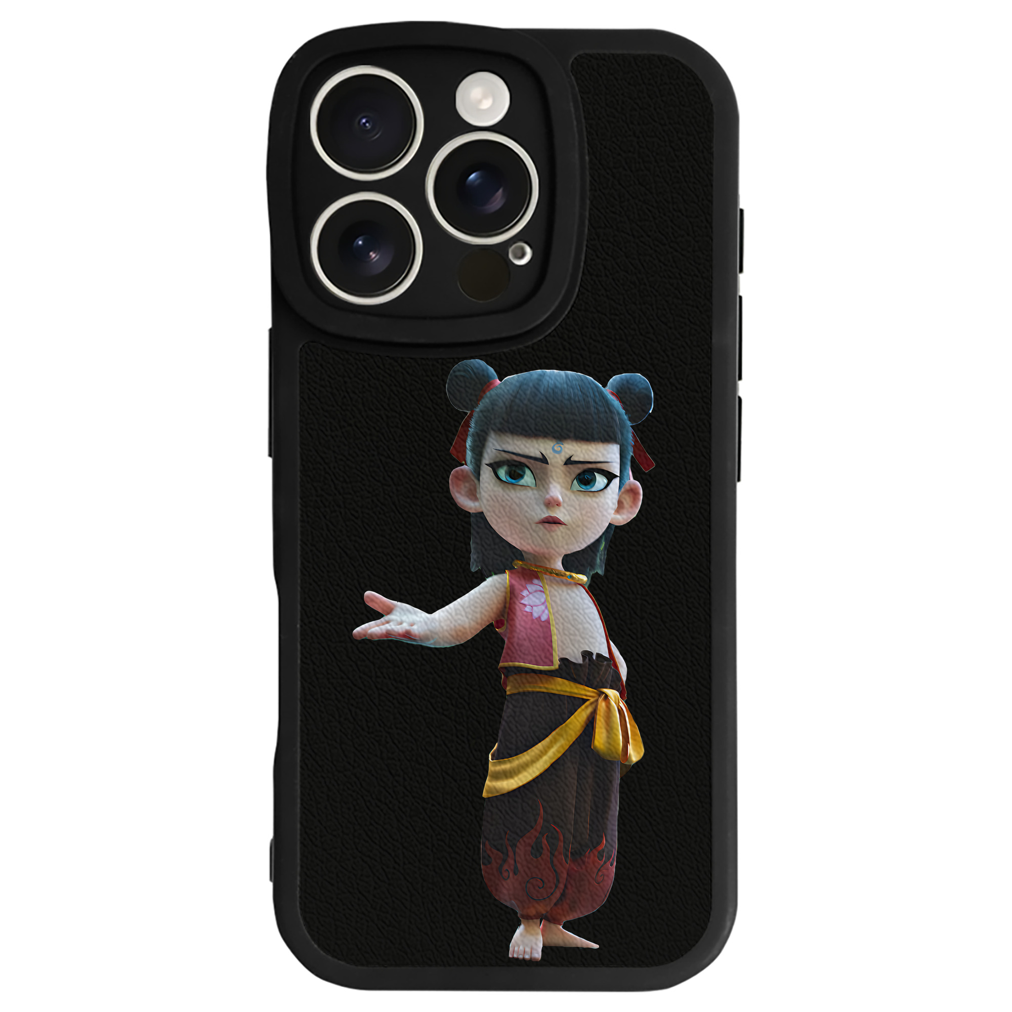 （画像用） Ne Zha 2 ナタ 魔童の大暴れ 【iPhone 16シリーズ対応】シリコンスマホケース（レザー調） 材質：シリコン